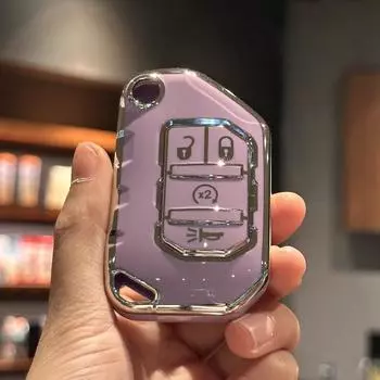 Чехол для автомобильного ключа, брелок для JEEP Wrangler 2018 2019 2020 2021, JL для дистанционного ключа Gladiator чёрный