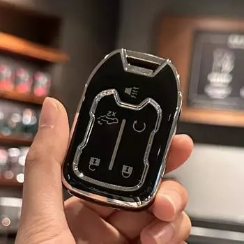 Чехол для автомобильного ключа, брелок для Chevy Silverado GMC Sierra 1500 2500HD 3500HD 2019-2022 гг. чёрный