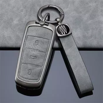 Чехол для автомобильного ключа Чехол для Vw Volkswagen CC Passat b8 Magtan b7 Key Shell Skin Bag Только чехол Аксессуары Держатель для автомобильного стайлинга Shell серый