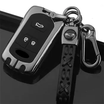 Чехол для автомобильного ключа Chery Tiggo 8 7 5X 2019 2020 Smart Keyless Remote Fob Защитный чехол Держатель для ключей Аксессуары для стайлинга автомобилей серый