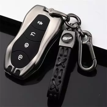 Чехол для автомобильного ключа, держатель, защитная оболочка для Geely New Emgrand GS X6 SUV EC7, аксессуары для стайлинга автомобиля, брелок с пряжкой серый