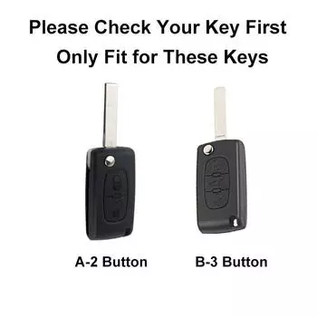 Чехол для автомобильного ключа дистанционного управления из ТПУ кожи с 2/3 кнопками для Citroen C2 C3 C4 C5 C6 C8 для Peugeot 107 207 307 307S 308 407 607