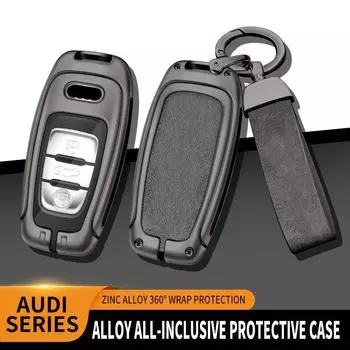 Чехол для автомобильного ключа дистанционного управления из цинкового сплава для A1 A3 8V A4 A5 A6 A7 A8 B8 B9 C7 Quattro Q3 Q5 Q7 S4 S6 S7 S8 R8 2009-2015