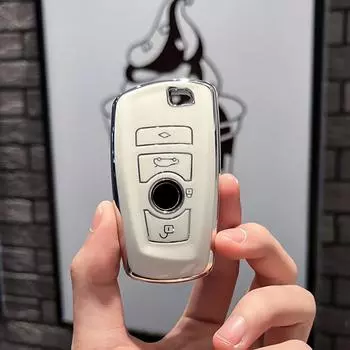 Чехол для автомобильного ключа дистанционного управления из ТПУ для BMW 1 3 5 7 серии X1 X3 X4 X6 F10 F20 F30, защитный держатель для ключа, аксессуары белый