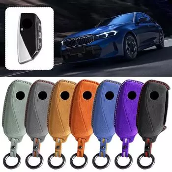 Чехол для автомобильного ключа для BMW серии 7 735 I 740 Li X7 X1 U11 2024 I7 G07 LCI XM брелок аксессуары защитная оболочка