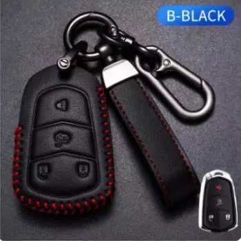 Чехол для автомобильного ключа для Cadillac ATS CT6 CTS DTS XT5 Escalade ESV SRX STS XTS ELR 2014 - 2018 дистанционный держатель для ключей брелок 3 Buttons коричневый