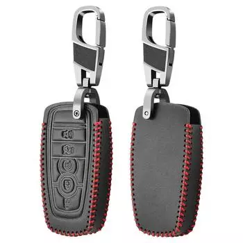 Чехол для автомобильного ключа для Ford Fusion Mustang Explorer F150 Edge Mondeo Mk5 Focus Mk4 2019 2020 2021 Чехлы Аксессуары Автомобильный-Стайлинг чёрный