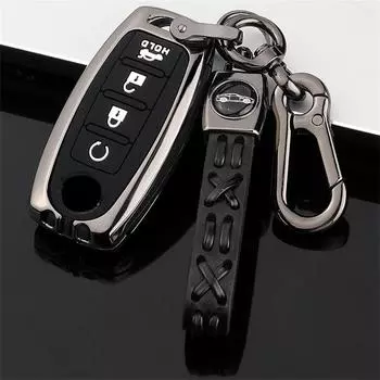 Чехол для автомобильного ключа для Nissan Juke Leaf Micra K12 Note Patrol Qashqai J11 J10 Tiida Versa X-trail Xtrail X Trail T32 Infiniti серый