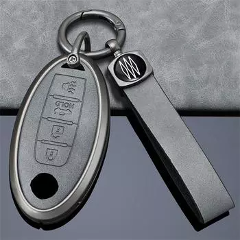 Чехол для автомобильного ключа для Nissan Juke Leaf Micra K12 Note Patrol Qashqai J11 J10 Tiida Versa X-trail Xtrail X Trail T32 Infiniti серый