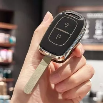 Чехол для автомобильного ключа для Renault Kwid Traffic символ для Dacia Sandero Logan Duster 2016 2017 2018 чёрный