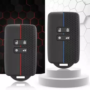 Чехол для автомобильного ключа для Renault Clio Kadjar Capture Koleos Espace Master Talisman Scenic Megane 4 Arkana Sandero Силиконовый защитный чехол красный