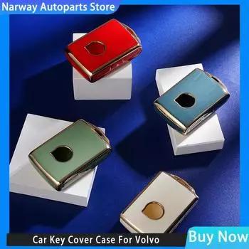 Чехол для автомобильного ключа для Volvo XC40 XC60 S90 XC90 V90 Polestar 1 2 C30 2019 2020 брелок сигнализация автомобильный пульт дистанционного управления аксессуары белый