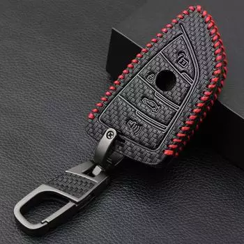 Чехол для автомобильного ключа Fob для BMW F20 F30 F31 F34 F32 F36 G20 G30 F10 F11 F07 G11 X1 X3 F25 X4 F26 X5 F15 X6 F16 X7 I3 M3 M4 M6 чёрный