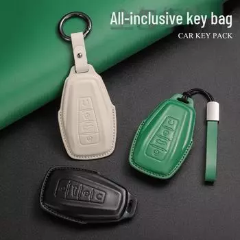 Чехол для автомобильного ключа Geely для моделей Xingyue L, Xingrui, Dihao GS, Binrui, Binyue L, Boyue, Panda Geely C type + round buckle темно-зеленого