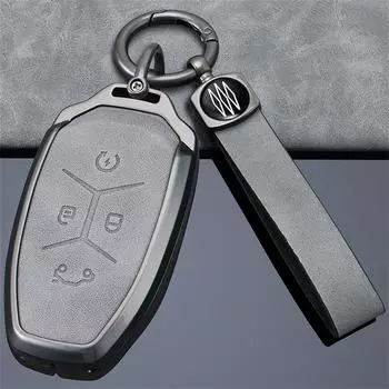 Чехол для автомобильного ключа Geely LYNK&CO 01 02 03 05 2017 2018 Автомобильный смарт-ключ с дистанционным управлением, аксессуары, протектор, стайлинг автомобиля серый