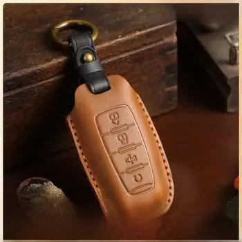 Чехол для автомобильного ключа Haval H6 Tank 300 Big Dog Ora key bag. Возможна доставка. A044 3-key Crazy Horse синий