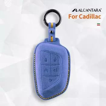 Чехол для автомобильного ключа из алькантары, держатель для ключа, пряжка для 2014-2018 Cadillac ATS CT6 CTS DTS XT5 Escalade ESV SRX STS XTS ELR