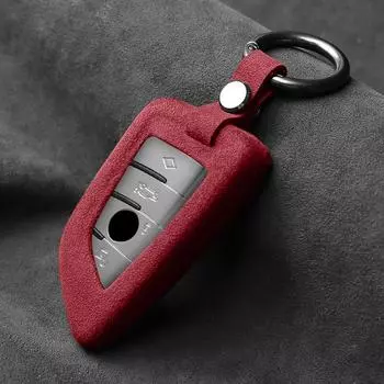Чехол для автомобильного ключа из алькантары для BMW X1 X3 X5 X6 серии 1 2 3 5 7 F15 F16 F20 F22 F30 F32 G30 аксессуары для брелока