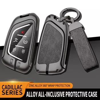Чехол для автомобильного ключа из цинкового сплава для Cadillac Escalade CTS XTS ATS ATS-L XLS SRX 2015 4/5/6 кнопок 28T CTS-V XT5 CT6 Защитный корпус