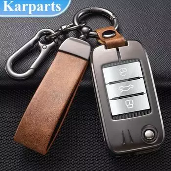 Чехол для автомобильного ключа из цинкового сплава для MG MG3 MG5 MG6 MG7 ZS EV GT GS HS EHS для Roewe RX5 350 360 750, аксессуары For MG коричневый