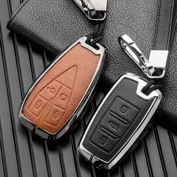 Чехол для автомобильного ключа из цинкового сплава, кожаный, для Changan CS35PLUS CS55PLUS CS75PLUS 2019, защитный чехол, аксессуары для ключей