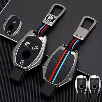 Чехол для автомобильного ключа из цинкового сплава и силикона с полным покрытием для Mercedes Benz ABCE Class GLS GLA GLK GLC CLS CLA AMG W204 W205 W212 W463 W176