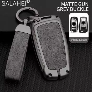 Чехол для автомобильного ключа из цинкового сплава и кожи для BMW 3 4 5 серии 320i 530i 550i F20 F21 F30 F31 F25 F01 F02, аксессуары для брелока