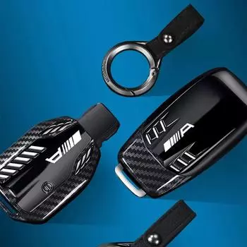 Чехол для автомобильного ключа из цинкового сплава и углеродного волокна для Mercedes Benz AMG ABCES Class W204 W205 W212 W213 W176 GLC CLA W177