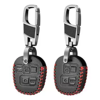 Чехол для автомобильного ключа из искусственной кожи, защитная резиновая сумка для TOYOTA CAMRY RAV4 Corolla PRADO YARIS Tarago для LEXUS чёрный