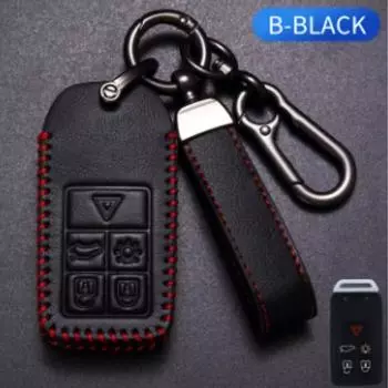 Чехол для автомобильного ключа из кожи Oli для Volvo S60 V60 V70 S80 XC70 XC60 2008-2017 5/6 кнопок дистанционного ключа 5 Buttons коричневый