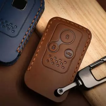 Чехол для автомобильного ключа из натуральной кожи для Honda Accord CIVIC CRV Fit 2006-2012 2013 2014 2015 2 3 кнопки смарт-брелок с дистанционным управлением