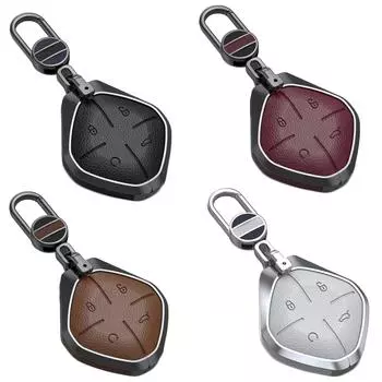 Чехол для автомобильного ключа из сплава и кожи. Полный чехол для автомобильного ключа. One Size чёрный