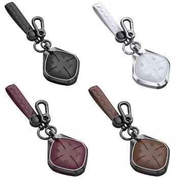 Чехол для автомобильного ключа из сплава и кожи. Полный чехол для автомобильного ключа. One Size чёрный