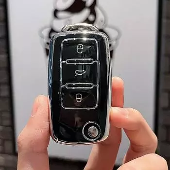 Чехол для автомобильного ключа из ТПУ для VW Volkswagen Polo Golf Passat Beetle Tiguan Skoda Octavia Kodiaq Seat Leon Altea без ключа