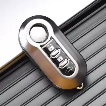 Чехол для автомобильного ключа из ТПУ для Fiat 500 Ducato Panda 500L Punto Lancia Musa для Citroen Keyless Auto Shell Fob Holder серый