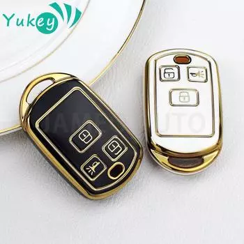 Чехол для автомобильного ключа из ТПУ, брелок для KIA для Hyundai Sonata чёрный