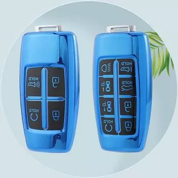 Чехол для автомобильного ключа из ТПУ с 4/8 кнопками для Hyundai Genesis G80 GV70 GV80 2019 2020 2021 2022, чехол с дистанционным управлением, автомобильные аксессуары, автомобильные аксессуары 4 Button Key Case красный