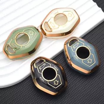 Чехол для автомобильного ключа из ТПУ, держатель для брелка для BMW X3 X5 Z3 Z4 3 5 7 серии E38 E39 E46 E53 E60 E61 E63 E64 E83 E85 E86, защитные аксессуары Key Case белый