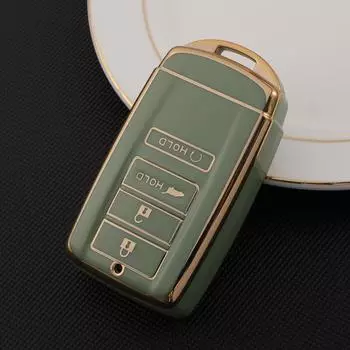 Чехол для автомобильного ключа из ТПУ с золотым краем, брелок для Honda Acura RLX MDX CDX TLX-L NSX RDX, аксессуары для автозащиты Key Case белый