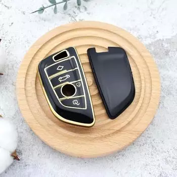 Чехол для автомобильного ключа из ТПУ с 4 кнопками, чехол для брелока BMW X1 X3 X5 X6 серии 1 2 5 7 F15 F16 E53 E70 E39 F10 F30 G30, аксессуары белый