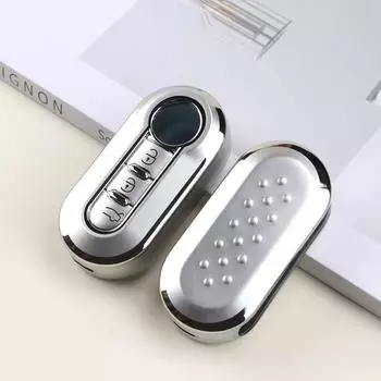 Чехол для автомобильного ключа из ТПУ, держатель для дистанционного ключа для Fiat 500 Ducato Panda Punto Lancia Musa Bravo Doblo Boxer, аксессуары серебряный