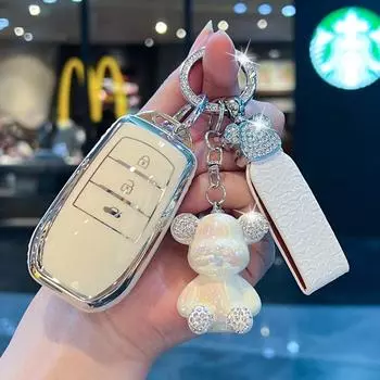 Чехол для автомобильного ключа из ТПУ, защитная оболочка для Toyota Hilux Innova Yaris Cross Fortuner Camry Land Cruiser 200 300 Prado Crown TLK