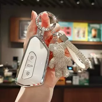 Чехол для автомобильного ключа из ТПУ с полной защитой для VW Volkswagen Golf 7 8 Git MK8 MK4 ID.3 ID.4 Formentor Skoda Octavia A8