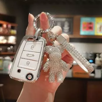 Чехол для автомобильного ключа из ТПУ для VW Volkswagen Polo Golf 7 Passat Beetle Caddy Tiguan MK2 для Skoda Octavia Kodiaq Seat Ateca Leon