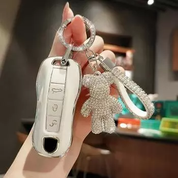 Чехол для автомобильного ключа из ТПУ, защитный чехол для брелока Porsche Macan Cayenne Boxster 958 911 Lepin 996 Panamera 997 944 924 718 971 9YA