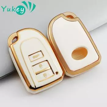 Чехол для автомобильного ключа из ТПУ с 3 кнопками C для Toyota Yaris HAIs 2020 Hiace 200 Sienta, дистанционный корпус, брелок для защиты сумки, брелок чёрный