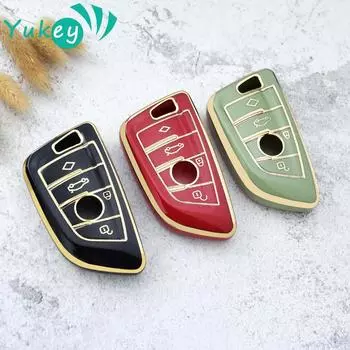 Чехол для автомобильного ключа из ТПУ для Bmw F20 G20 G30 X1 X3 X4 X5 G05 X6 X7 G11 F15 F16 G01 G02 F48 держатель для ключей аксессуары чёрный