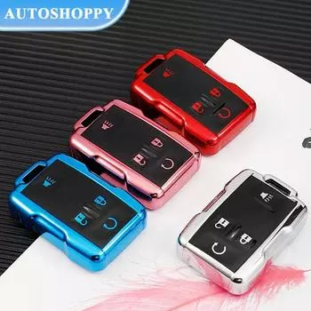 Чехол для автомобильного ключа из ТПУ с 4 кнопками для Chevrolet SUBURBAN Saboban GMC Sierra Canyon Colorado Silverado Auto Accessories Full Cover красный