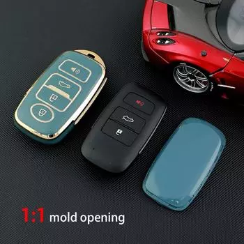 Чехол для автомобильного ключа из ТПУ, защитный чехол для брелока, держатель для пульта дистанционного управления, защитный чехол для Toyota PERODUA Keyless чёрный