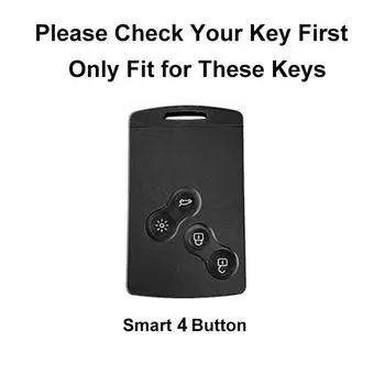 Чехол для автомобильного ключа из ТПУ для Renault Megane 2 3 Clio Scenic Duster Kaptur Captur Logan Laguna Zoe Koleos Danilo Nema Fluence чёрный